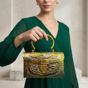 Dual tone hand purse with sling