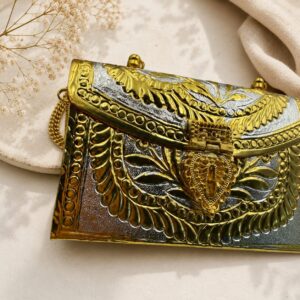 Dual tone hand purse with sling
