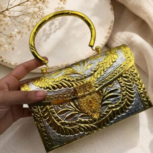 Dual tone hand purse with sling