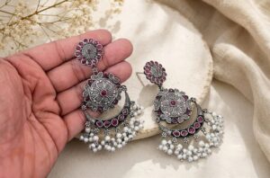 Long stone earrings