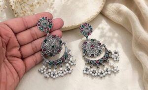 Long stone earrings