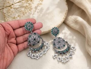 Long stone earrings