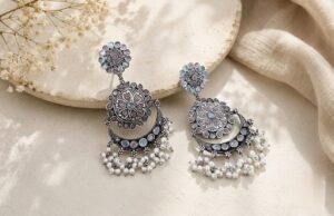 Long stone earrings