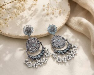 Long stone earrings