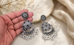 Long stone earrings