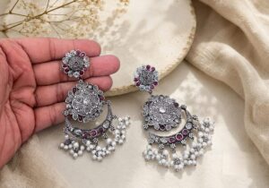 Long stone earrings