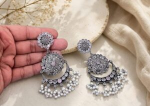 Long stone earrings