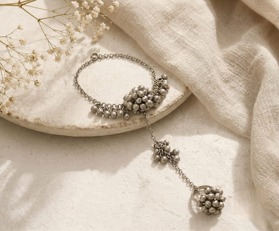 Pair of ghughroo payal / hand bracelet