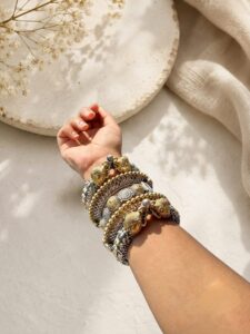 Dual tone 5 pc openable bangles