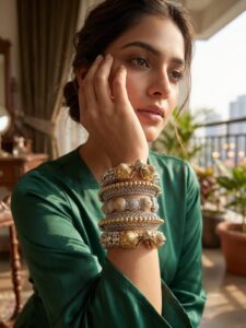 Dual tone 5 pc openable bangles