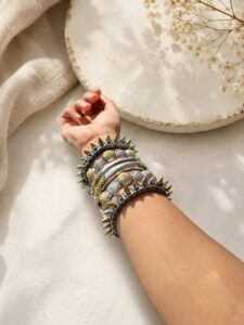 Dual tone 5 pc openable bangles combo