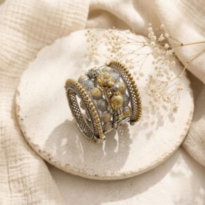 Openable 5 pc dual tone bangles