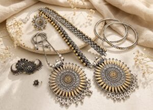 Dual tone jewellery combo
