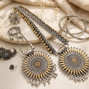 Dual tone jewellery combo