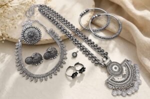 Premium german silver jewellery combo