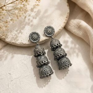 Elegant 3 layer replica jhumkas