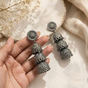 Elegant 3 layer replica jhumkas