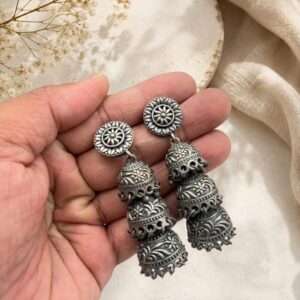 Elegant 3 layer replica jhumkas