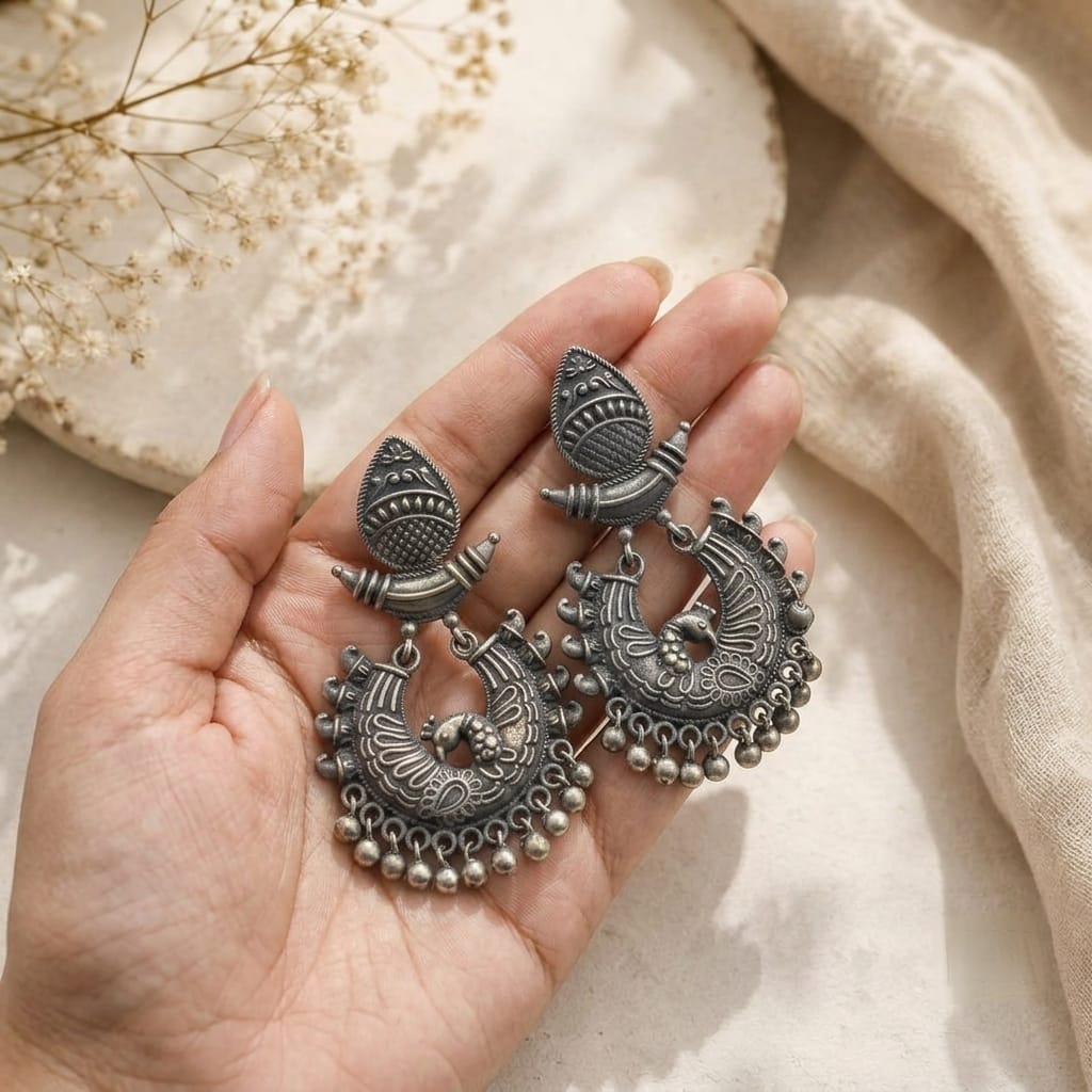 Replica peacock earrings