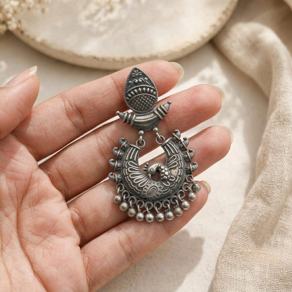 Replica peacock earrings