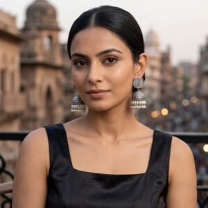 Lotus Designed Jhumkas