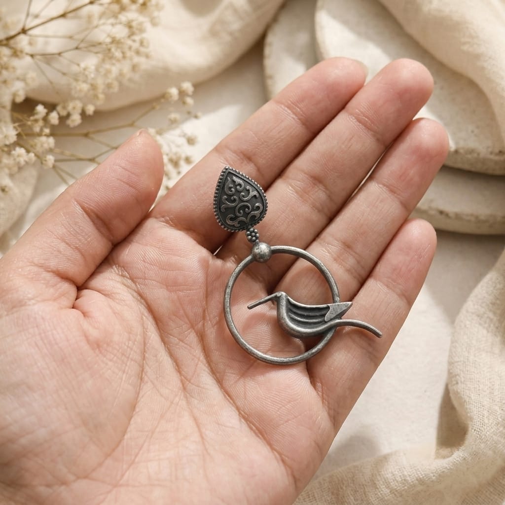 Avian Circle Earrings