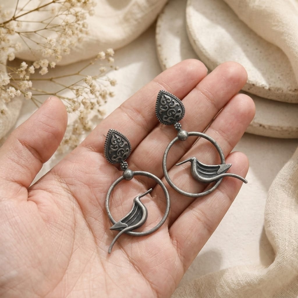 Avian Circle Earrings
